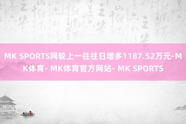 MK SPORTS网较上一往往日增多1187.52万元-MK体育- MK体育官方网站- MK SPORTS