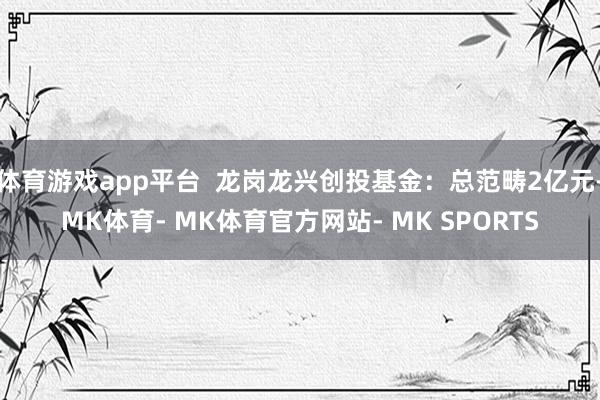 体育游戏app平台 龙岗龙兴创投基金:总范畴2亿元-MK体育- MK体育官方网站- MK SPORTS