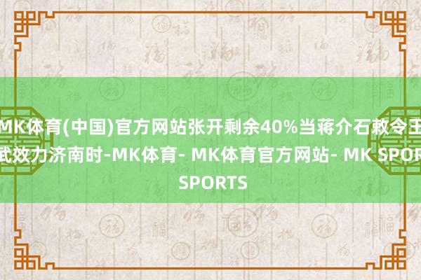 MK体育(中国)官方网站张开剩余40%当蒋介石敕令王耀武效力济南时-MK体育- MK体育官方网站- MK SPORTS