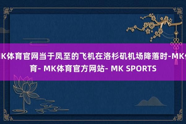 MK体育官网当于凤至的飞机在洛杉矶机场降落时-MK体育- MK体育官方网站- MK SPORTS