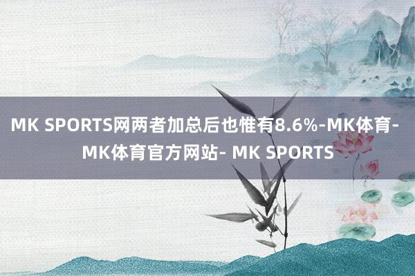 MK SPORTS网两者加总后也惟有8.6%-MK体育- MK体育官方网站- MK SPORTS